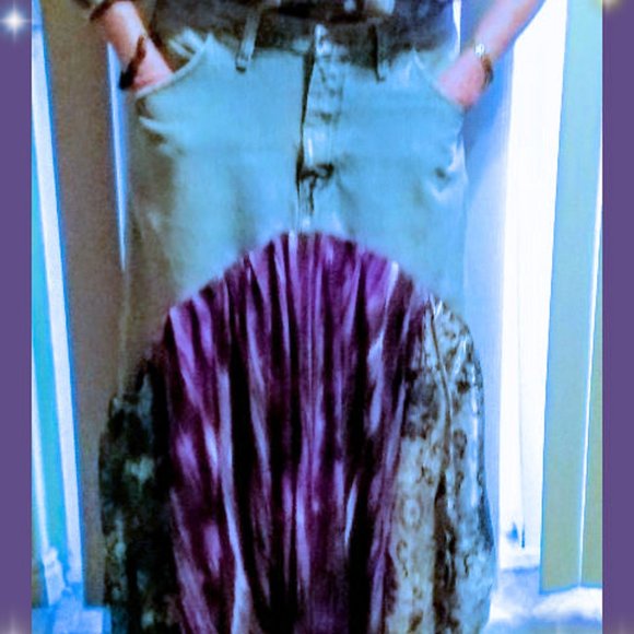 Dresses & Skirts - Custom Ladies Boho Mermaid Style Denim Maxi Skirt